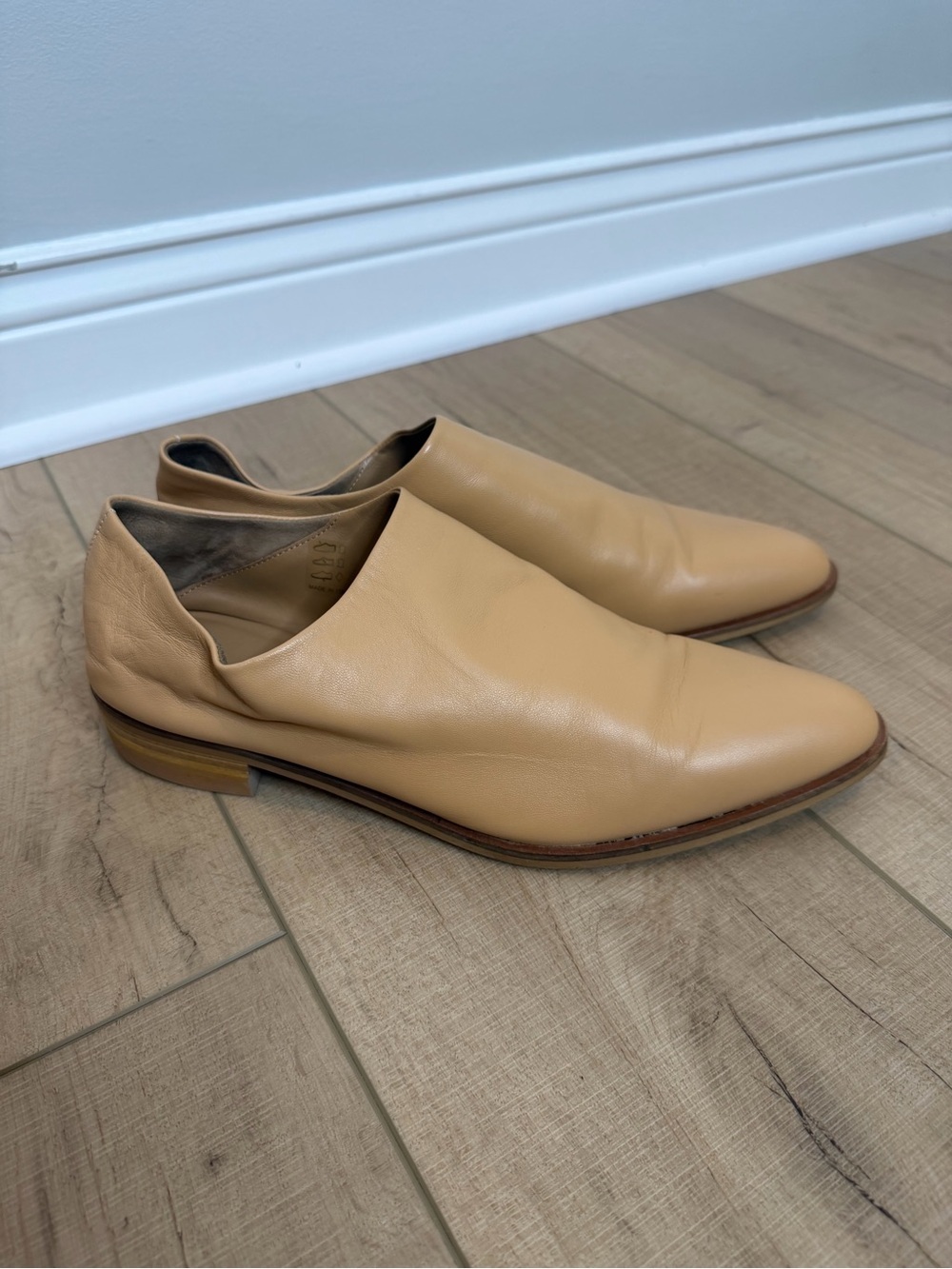 Everlane Modern Babo Loafers Womens 11 Tan Leather Pointed Toe Made Italy